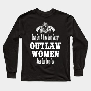 Western Outlaw Women Long Sleeve T-Shirt